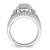 Sterling Silver Rhodium-plated CZ Engagement Ring w/2 Bands 3 Ring Set - QR-66E7B12F-4945