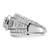Sterling Silver Rhodium-plated CZ Engagement Ring w/2 Bands 3 Ring Set - QR-66E7B12F-4945