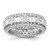 Sterling Silver Rhodium-plated CZ Eternity Band - QR-6C51F0EA-9023