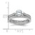 Sterling Silver Rhodium-plated CZ Eternity Engagement Ring and Band Set - QR-25B8BBAC-6448