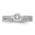Sterling Silver Rhodium-plated CZ Eternity Engagement Ring and Band Set - QR-4C4685A7-4937