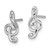 Sterling Silver Rhodium-plated CZ Fancy Post Earrings