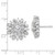 Sterling Silver Rhodium-plated CZ Floral Post Earrings