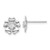 Sterling Silver Rhodium-plated CZ Flower Post Earrings - QE-91B1E7AE-9511