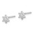 Sterling Silver Rhodium-plated CZ Flower Post Earrings - QE-F9035612-4641