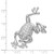 Sterling Silver Rhodium-plated CZ Frog Pin Brooch