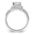 Sterling Silver Rhodium-plated CZ Halo Engagement Ring & Band Set - QR-1EB7AFE1-3870
