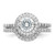 Sterling Silver Rhodium-plated CZ Halo Engagement Ring & Band Set - QR-1EB7AFE1-3870