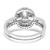 Sterling Silver Rhodium-plated CZ Halo Engagement Ring & Band Set - QR-FC474177-4603
