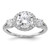 Sterling Silver Rhodium-plated CZ Halo Ring - QR-B5EB3924-1874