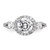 Sterling Silver Rhodium-plated CZ Halo Ring - QR-B5EB3924-1874