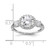 Sterling Silver Rhodium-plated CZ Halo Ring - QR-B5EB3924-1874