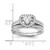 Sterling Silver Rhodium-plated CZ Heart and Band 2 Ring Set - QR-1DD19235-7863