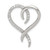 Sterling Silver Rhodium-plated CZ Heart Chain Slide - QP-FFBF40B3-5660