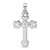 Sterling Silver Rhodium-plated CZ Heart Cross Pendant - QC-14F58ADD-8660