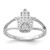 Sterling Silver Rhodium-plated CZ Heart Hamsa Ring - QR-C6C5DF01-1954