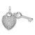 Sterling Silver Rhodium-plated CZ Heart Lock & Key Pendant - QP-3FBCB1E0-8066