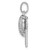 Sterling Silver Rhodium-plated CZ Heart Lock & Key Pendant - QP-3FBCB1E0-8066