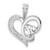 Sterling Silver Rhodium-plated CZ Heart Pendant - QC-9FDB3BC5-6177