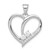 Sterling Silver Rhodium-plated CZ Heart Pendant - QP-00258CAF-8379