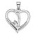 Sterling Silver Rhodium-plated CZ Heart Pendant - QP-00258CAF-8379