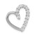 Sterling Silver Rhodium-plated CZ Heart Pendant - QP-26E21664-7346