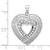 Sterling Silver Rhodium-plated CZ Heart Pendant - QP-2ADB2C05-4288