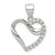 Sterling Silver Rhodium-plated CZ Heart Pendant - QP-64FB7092-8374