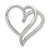 Sterling Silver Rhodium-plated CZ Heart Pendant - QP-67A63CF7-7799