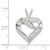 Sterling Silver Rhodium-plated CZ Heart Pendant - QP-740F4BFF-3297