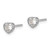 Sterling Silver Rhodium-plated CZ Heart Post Earrings - QE-DDBD7F30-5282