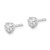 Sterling Silver Rhodium-plated CZ Heart Post Earrings - QE-F0C702E7-5969