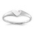 Sterling Silver Rhodium-plated CZ Heart Signet Ring - QR-6B5043EB-5281