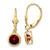 14k 6mm Garnet Leverback Earrings - XL-7D4E5E4F-5823