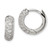 Sterling Silver Rhodium-plated CZ Hinged Hoop Earrings - QE-F2EC1C4C-2259