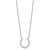 Sterling Silver Rhodium-plated CZ Horseshoe Necklace