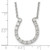 Sterling Silver Rhodium-plated CZ Horseshoe Necklace