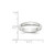 10k White Gold 4mm Half Round Wedding Band Size 13