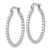 Sterling Silver Rhodium-plated CZ IN/OUT Hoop Earrings