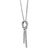 Sterling Silver Rhodium-plated CZ Knotted Snake Chain Necklace