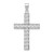 Sterling Silver Rhodium-plated CZ Latin Cross Pendant - QC-EB0B5DD2-3068