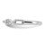 Sterling Silver Rhodium-plated CZ Link Ring - QR-EB7DA3AA-9107