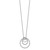 Sterling Silver Rhodium-plated CZ Loop Circles w/2 in. Ext. Necklace