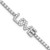Sterling Silver Rhodium-plated CZ LOVE 7.25in Tennis Bracelet