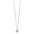 Sterling Silver Rhodium-plated CZ Love Knot Earrings w/2in ext Necklace Set