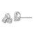 Sterling Silver Rhodium-plated CZ Love Knot Post Earrings - QE-A71F34C2-1969