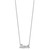 Sterling Silver Rhodium-plated CZ LOVE w/1in ext Necklace