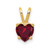 14k 6mm Heart Created Ruby pendant