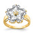 14k 6mm Heart Cubic Zirconia AA Diamond ring
