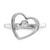 Sterling Silver Rhodium-plated CZ Open Heart Ring - QR-8841EAFB-5314